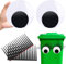 18cm Wackelaugen Groß, Wackelaugen Selbstklebend Groß mit Wimpern Kulleraugen Selbstklebend Groß Kulleraugen Groß Big Eyes Glubschaugen für Bin KüHlschränke Halloween tür Dekor (Pack Von 4) (18cm)