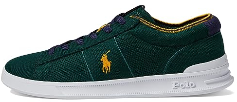 POLO RALPH LAUREN HRT Crt Knit Sneaker für Herren, Forest/Navy/Gold, 43 EU