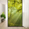 Statisch haftende Fensterfolie, Sichtschutz, Wärmeregulierung, Anti-UV-Schutz, Fensteraufkleber, natürliche Landschaft, Wald, 3 dekorative mattierte Fensterfolien, 60 x 185 cm (B x H)
