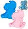 2 Pièces Moule Dinosaure Gateau, Bleu+Rose Moule Gateau Enfant, Silicone Moule Gateau Dinosaure, Moule Dinosaure, Moule Gâteau Animaux Convient pour Faire Gâteaux Chocolats Puddings Muffins(16x17x3cm)
