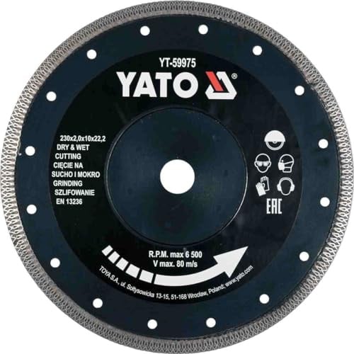 YATO Angle Grinder Separator Plate YT-59975 Manganese Steel 22.2mm 230mm