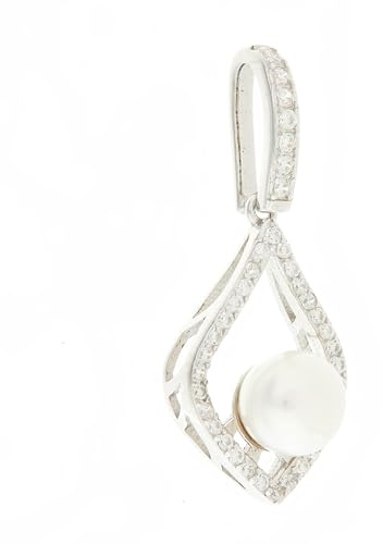 Beneto Eleganter Silberanhänger mit Freshwater Pearl AGH427PL sBE1316, Estándar, Nicht-Edelmetall, Kein Edelstein