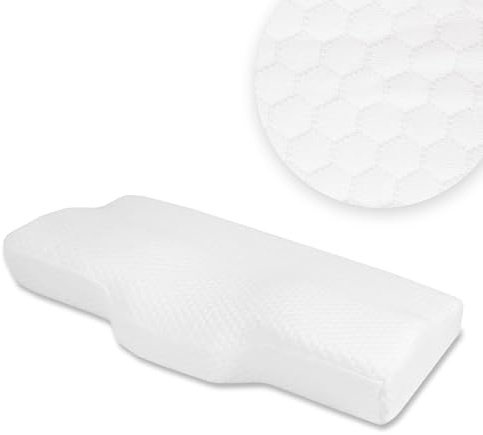Extra Komfort-Kissen aus Memory-Schaum – lindert Rückenschmerzen und Nackenschmerzen – Anti-Schnarch – ergonomische Form – atmungsaktiver Bezug – Gelenke und Muskeln – Sitz- und Schlafpositionen
