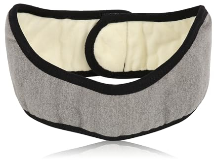 Agatige Fascia insonorizzata per dormire, cuffie antirumore per dormire, sleep headphones maschera per dormire invernale per donne, uomini e donne(Grigio)