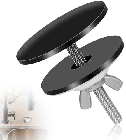 Hahnlochstopfen, Edelstahl Küchen Spülbecken Abdeckung 5 cm, Wasserhahn Lochabdeckung, Küche zur Leckageverhinderung Hahnlochstopfen, für Spülbeckenlochstopfen Küche Badezimmer, Schwarze