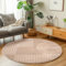 Carpetsale24 Teppich Rund 200 cm Rosa, Hochflor Wohnzimmer Teppich, Weich & Flauschig, Skandinavisch Boho Stil, Langflor Shaggy, Pflegeleicht, Jute Rückseite