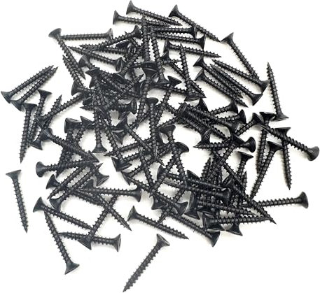 100 PCS Black Wood Screws (4mm x 30mm) Double Countersunk Multi Purpose Organic Woodscrews
