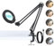 Neoglint Lampada Ingrandimento, Lampada Lavoro con Lente in Vetro Verde 10X da 105mm, Lampada da Scrivania con Lente Touch Control 5 Modalità Colore Con Morsetto In Metallo E Braccio Girevole
