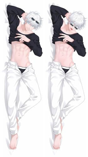 FZYUYU-Satoru Gojo Dakimakura Anime-Spiel Hugging Body Kissenbezug Pfirsichhaut-150x50cm
