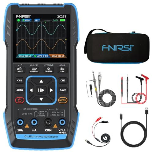 WESTOBiG 【UPGRADED 2C23T WITH CARRY CASE】 3 in 1 DDS Oscilloscope/Multimeter/Signal Generator with 2 Channels, Automotive Oscilloscope with 10MHz Bandwidth, Love Rate