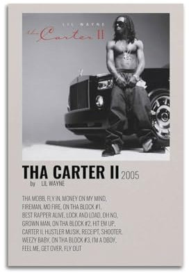 WEHWEGB Lil Wayne Poster, Wandkunst, Vintage-Poster, dekoratives Gemälde für Schlafzimmer, Wohnzimmer, ästhetisches, elegantes Poster, 30 x 45 cm, ungerahmter Stil