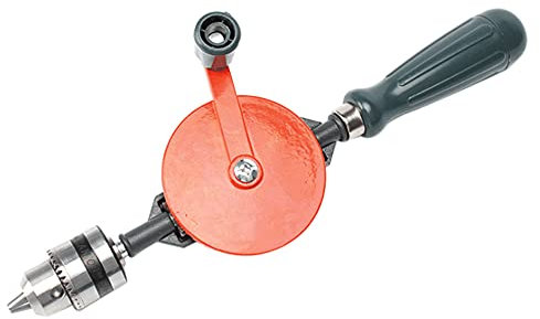 Trapano a manovella Trapano per colata interamente in acciaio Trapano portatile Mini trapano manuale con doppio pignone Trapano manuale per legno/plastica/PVC/fibra di vetro