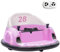 AIYAPLAY Kids Bumper Car, 360° Rotation 12V Waltz Car, Battery Powered Ride-On Toy with Remote Control, Dual Joystick, Music, USB, LED Lights, Horn, for Ages 1.5-5 Years, Pink