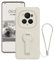 Wousunly Coque de protection Honor Magic 6 Pro avec bande en silicone - Avec anneau - Fine - Résistante aux chocs - Blanc