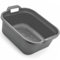 Addis 10L Rectangular Washing Up Bowl with Handles – Durable, Scratch-Resistant, Easy to Clean Sink Basin – Ideal for Dishwashing & Kitchen Use Grey - 1 Pack 10L