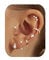 Dochais 7 Paar Ohrringe für Frauen, 14K Gold Vergoldete Creolen, 316L Chirurgenstahl Ohrring Set, Hypoallergene Stud Ohrringe Cartilage Huggie Hoop Tragus für mehrfache Piercings Damen A(Gold/Silber)