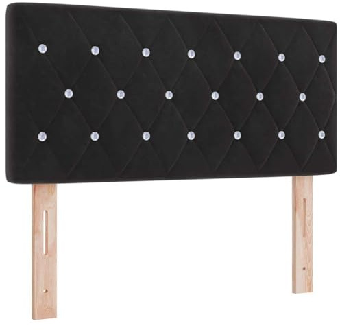 vidaXL Kopfteil Schwarz 90 cm Samt | Stell's so ein, dass es perfekt zu deiner Matratze passt, Schicker und minimalistischer Stil für moderne Vibes,