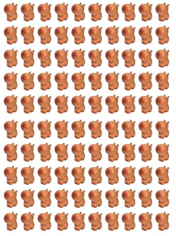 Uulooat 100X Mini Capybara Resin Statue, Capybara Model Ornaments, Miniature Animals, Desktop Outdoor Craft Ornaments
