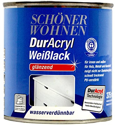 0,75L Schöner Wohnen Duracryl Weißlack g Weisslack Lack weiss