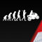 Hellweg Druckerei Evolution Motorrad Mopped Bike Auto Aufkleber Sticker Heckscheibenaufkleber