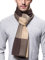 WANYING Winter Herbst Herren Strickschal 6% Wolle Gestrickter Schal Super Weich Business Casual - 180 * 30 cm Kariert Braun Khaki