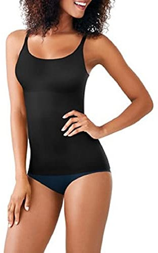 Maidenform Damen Cover Your SmoothTec Shaping Camisole Tarnung Bedecken Sie Ihre Basen, Schwarz, S