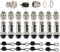 RUNCCI-YUN 8Pcs GX16-4 Pin Aviazione Spina, 5A Aviazione Connettore Spina, Maschio Femmina Plug Metallo GX16 Connettore Pannello Presa Spina, con Gomma Protettore Berretto