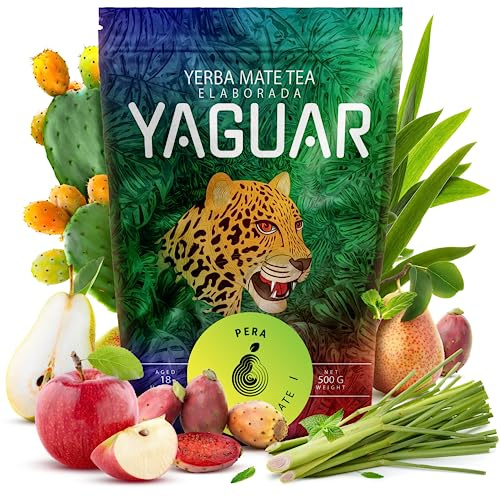 Yerba maté Yaguar Limón 500 g thé maté brésilien saveur citron | Yerba maté brésilienne aux feuilles sélectionnées avec citronnelle offrant une saveur douce et rafraîchissante