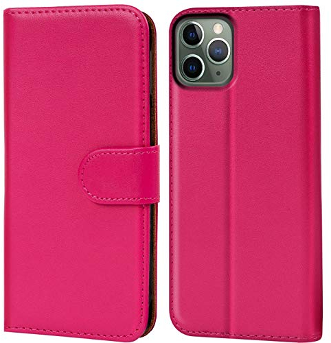 Verco custodia per iPhone 11 Pro Max, Case per Apple iPhone 11 Pro Max Cover PU Pelle Portafoglio Protettiva (6.5 inch), Rosa