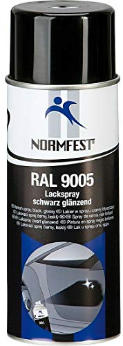 Lackspray fwcolours Normfest RAL 9005 schwarz glänzend Sprühlack Glanzlack Auto Lack Spray 1x 400ml