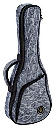 Ortega Guitars Jean Ukulele Gigbag - Tenor Ukulele Tasche - Höhe 69 cm - Breite 24 cm - Mit Schultergurten - Baumwolle / Leinen, Blau (OUB-TE-BLJ)