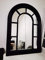 Homely 70x50cm Window Shape Designer Wall Mirror Beautiful Decoration Art Piece Gift (BLACK)