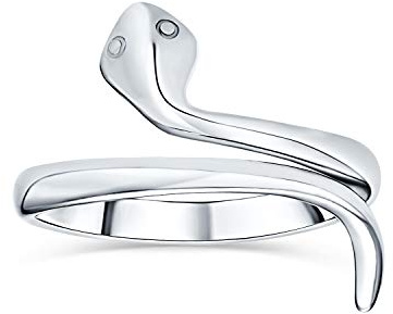 Personalisierte Garten Tier Haustier Reptil Ägyptischen Stack Wrap Spule Schlange Ring Für Teenager 14K Gold Plattiert .925 Sterling Silber Anpassbar
