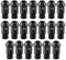 Hlyjoon 20 Pack M12X1.5 Aluminium Wheel Nuts, Black