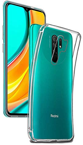 Cover in Gel TPU Trasparente per XIAOMI REDMI 9 - POCO M2, Ultra Sottile 0,33 mm, Morbido Flessibile, Custodia Silicone