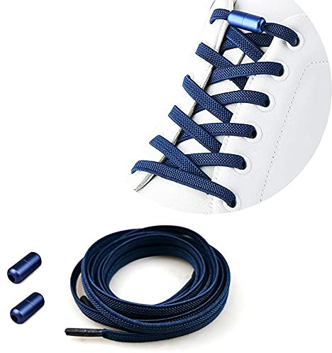 CHYEEH Cordones Elásticos Sin Nudo Con Hebilla Metal | Goma Con Botón de Metal Para Zapatillas de Deporte, No es Necesario Atar Para Niños