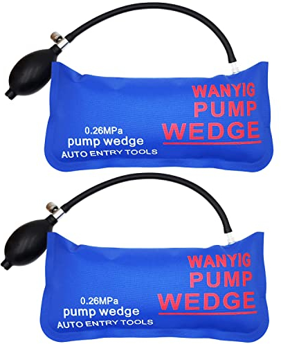WANYI Air Pump Wedge Up Bag Car Pump Wedge Door Shim Powerful Alignment Tool Pneumatic Wedge Universal Pump Wedge Spreader Cushion Load Up to 300kg (Big Rectangle, 2 Pack)