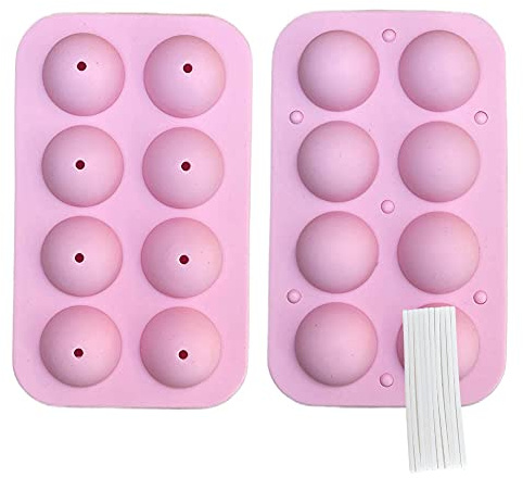 mixed24 2x Silikon Cake Pops Formen + 160 Stiele Backformen Silikon Kuchenlollies Lollies Lutscher