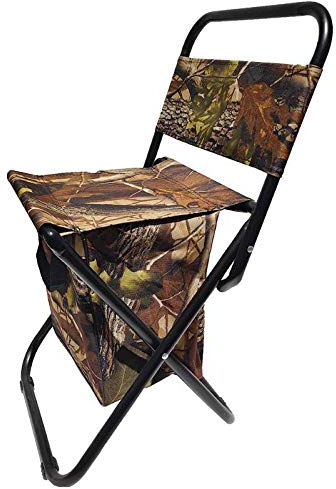 Campingstuhl Faltstuhl Sitzhocker Camouflage Angelstuhl Sitz Camping Strandstuhl mit Rückenlehne Aufbewahrungstasche for den Außenfischen Picknick Klappstuhl (Color : A with Storage Bag)
