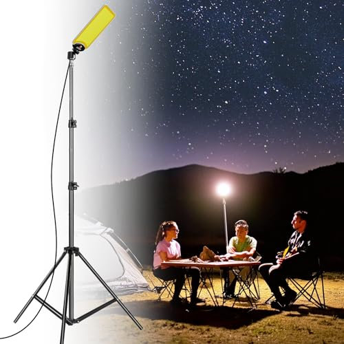 CONPEX Telescopic LED Camping Lights 18000 Lumens - Tripod, Remote Control, Outdoor Telescoping Light with Stand