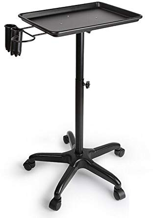 Arbeitswagen Friseurwagen Salon Rollwagen Bedienungswagen 70-110 cm Schwarz