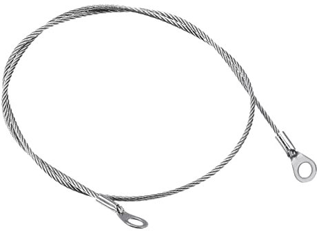 PATIKIL Acciaio Inossidabile Cordino Cavo 2mmx50cm, Cavo di Sicurezza 4pz Occhielli Terminati Sicurezza Filo Corda,Cavo di sicurezza in acciaio Inossidabile