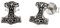 NKlaus Paar Celtic Ohrstecker 925 Silber Wikinger Thors Hammer Keltische Ohrringe 3048