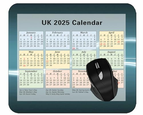 Gaming Mouse Pad 2025 Year CalendarLine Light Vertical Desktop Notebook Mouse Mat for Working and Gaming