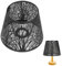Lamp Shade, Iron E27 Small Table Lamp Shade Wrought Iron Lampshade Metal Carved Forest Tree Shaped for Table Bedroom Bedside Decor (Black)