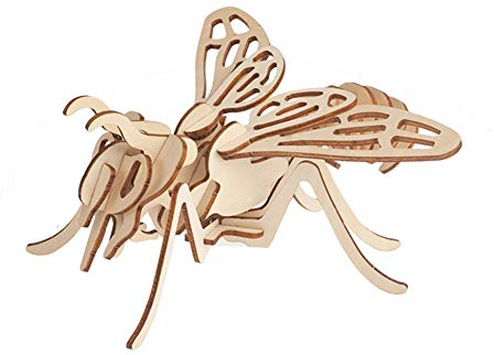3D Kinder DIY Puzzle Spielzeug, Holz Kinder Puzzle Spielzeug Pädagogisches Frühlernspielzeug für Kinder über 6-12(006 Biene)