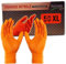 Supreme TTF Extra Strong 8.0 mil Thickness Orange HD Nitrile Powder Free & Latex Free Diamond Grip Gloves Box of 50 Gloves (Orange, XL (Size 10))
