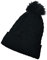 AUFIKR Knit Slouchy Beanie für Frauen Doppellagige Fleece-Linie Hut mit Bommel-Pom-Mützen (schwarz)