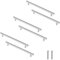 Cjueiom 6 Pack Nickel Handles - 128mm Cupboard and Wardrobe Pulls, 200mm Length Stainless Steel Drawer Handles for Bedroom and Kitchen Cabinets