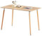 FURNITABLE Rechteckiger Esszimmertisch, Skandinavisch Esstisch Holz Esszimmer Tisch, 4 Buchenbeine, 110 * 80 * 74 cm, Eiche